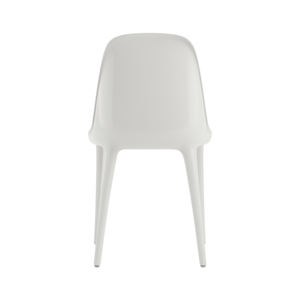 LumaCurve Modern Glossy White Dining <b>Chair</b> - Product Image 3
