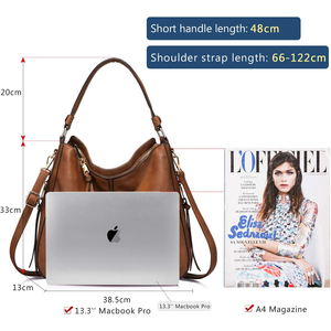 Bolso Tote de Cuero Personalizado para <span class=keywords><strong>Mujer</strong></span>, Gran Capacidad, Estilo Vintage, Bolso de Hombro, Bolsos Hobo de Cuero PU para <span class=keywords><strong>Mujer</strong></span> - Product Image 6