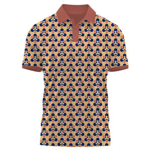 2024 articles chauds polo de golf pour hommes Style décontracté taille XL impression par sublimation personnalisée 100% polyester courte longueur - Product Image 6