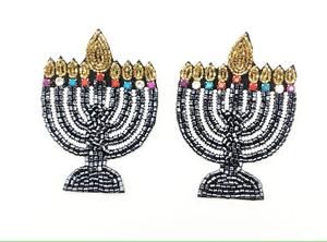 Joyería de moda, pendientes bordados de cuentas de semillas de la India, pendientes multicolores hechos a mano para mujeres y niñas - Product Image 2