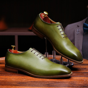 Chaussures Oxford en cuir de vachette pleine fleur avec talon amorti et design antidérapant, chaussures habillées pour hommes, chaussures en cuir - Product Image 3