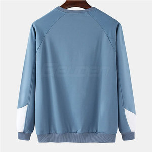 Haute qualité respirant hommes décontracté hiver pull surdimensionné sweat non doublé solide imprimé coton Jersey tissu uni teint - Product Image 2