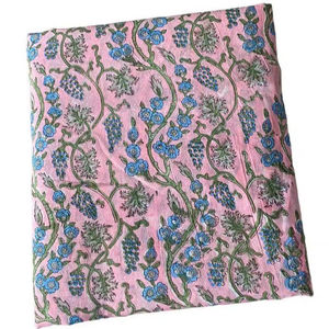 ชุดเดรสผ้าคอตตอนพิมพ์ลายดอกไม้แบบอินเดียผ้าถักน้ำหนักเบาและงานฝีมือสำหรับวิ่ง - Product Image 1