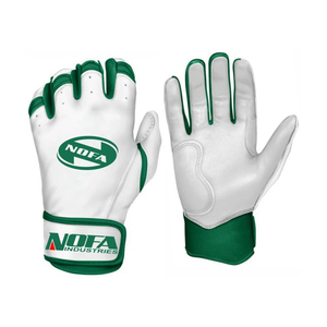 Guantes de Bateo de Cuero Personalizados en Negro/Blanco, Acolchados, con Cierre de Hebilla Ambidiestra, Tejido de Punto, para Entrenamiento de Béisbol para Adultos, en Varios Tamaños - Product Image 2