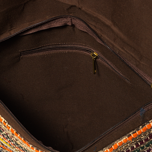 Pochette de luxe faite à la main pour femmes design brodé 100% Viscose Chindi pochette pour femmes pour la vente à l'exportation - Product Image 4