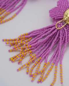 Boho ต่างหูลูกปัดด้วยการออกแบบสีฟ้าครามแอนดี้ cascading Fringe, เครื่องประดับของขวัญที่ไม่ซ้ำกัน - Product Image 3