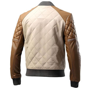 100% แจ็คเก็ตหนังผู้ชายแฟชั่นคอตั้งกันลมและระบายอากาศได้ดี - Product Image 5