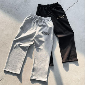 High Quality Designer Cotton Fleece Jogger Sweatpants for <b>Men</b> Custom Embroidery Logo Baggy Streetwear Casual Running Mid - Product Image 1