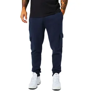 优质男士深蓝色厚羊毛透气货物慢跑裤出售男士休闲货物裤低最小起订量