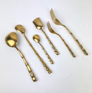 Cuillère en laiton ensemble de couverts fourchette et couteau ensemble de couverts couleur or en acier miroir de qualité supérieure pour la maison hôtel - Product Image 4