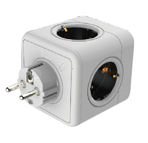 Base modulare cubica bianca con 5 prese 16A (F-Bright 1102910) - Product Image 1