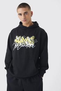 Venta al por mayor de gran tamaño Graffiti Homme gráfico Sudadera con capucha de los hombres de algodón mezclado diseño personalizado última moda precio de fábrica - Product Image 4