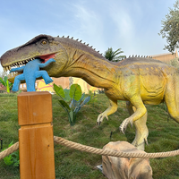 Modèle de parc animatronique en métal de modèle de dinosaure simulé robotique électrique intérieur/extérieur pour centre commercial espace public aéroport pour