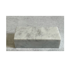 Caja de mármol de promoción anillo de bodas caja de joyería de lujo caja de joyería de doble anillo para tapa de mármol perilla de latón - Product Image 3