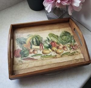 Bandeja de Servicio de Diseño con Recubrimiento de Esmalte de Madera MDF, Bandeja de Mesa de Alta Calidad para Hoteles y Restaurantes - Product Image 1