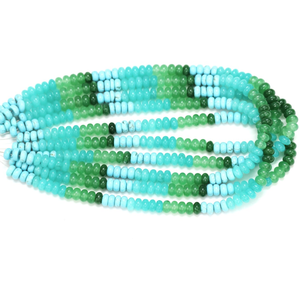 Hermosas Cuentas de Cuarzo Multicolores en Forma de Rondelle Lisa, Cuentas de Piedras Preciosas de Cuarzo Mixtas de 7-8 mm, Cuentas de Calidad AAA, para Manualidades - Product Image 2