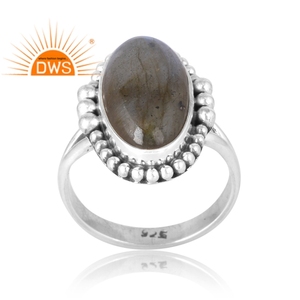 Anillo apilable de piedras preciosas de labradorita Natural de Plata de Ley 925, joyería personalizada para mujer, regalo para ella - Product Image 1