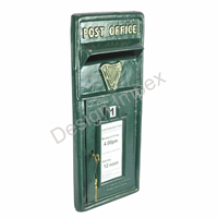 Boîte aux lettres ER, partie avant uniquement, vente en gros, boîte de collecte de courrier la plus vendue, en fonte, artisanale, peinte en noir, boîte à lettres murale