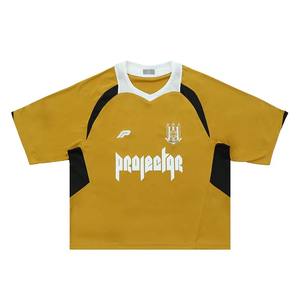 เสื้อยืดแขนสั้นสำหรับผู้ชายเสื้อเจอร์ซีย์ลายตัวอักษรอเมริกันคลาสสิกแบบย้อนยุค - Product Image 1