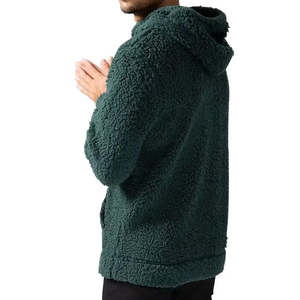 hoodies OEM Custom Embroidery Logo Print Winter Heavy Weight <b>Sherpa</b> <b>Fleece</b> Hoodie for <b>Men</b> Solid Pattern with Low MOQ 2026 - Product Image 5