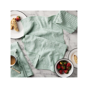 Toalla de Cocina Bordada Azul de Alta Calidad, 45x70cm, 340GSM, Algodón Reforzado, para Minoristas, Distribuidores y Compradores al por Mayor - Product Image 3