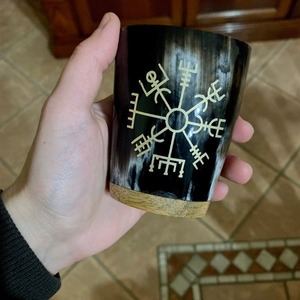 Taza de Cuerno de Vaca Hecha a Mano de Alta Calidad, Ecológica, Material Orgánico, Técnica Pulida, para Decoración del Hogar, Manualidades - Product Image 2