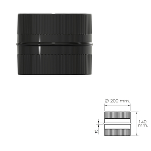Tubo Flessibile per Stufa in Vetroceramica Nero Maschio - Maschio O/ 200 mm - Product Image 2