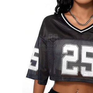 เสื้อครอปไซส์และสีเสื้อครอปสไตล์อินเทรนด์เสื้อครอปไซส์อเมริกันสำหรับผู้หญิง - Product Image 6