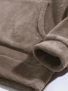 เสื้อฮู้ดดี้ผ้าเฟรนช์เทอร์รี่เนื้อนุ่มแบบใหม่ปี 2025 สำหรับผู้ชาย ผ้าโพลีเอสเตอร์ 100% ย้อมสีพื้น สำหรับฤดูใบไม้ร่วง/ฤดูหนาว BD - Product Image 4