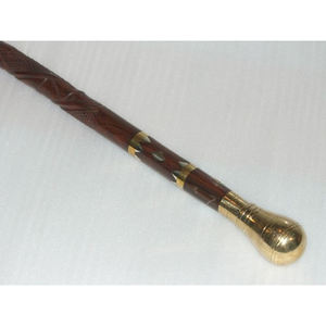 Cannes de marche pour personnes âgées bâtons de randonnée en vrac laiton incrusté bâton de marche en bois par AYAANS CREATIONS - Product Image 1