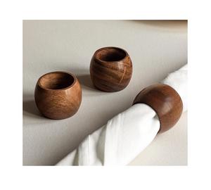 Nouveau rond de serviette en bois Vintage forme ronde rond rond de haute qualité en bois massif pour ustensiles de cuisine porte-serviettes design moderne - Product Image 6