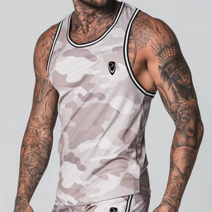 Camiseta sin mangas para hombre, ecológica, de punto, de secado rápido, transpirable, 100% poliéster, estilo vintage, con ribete de encaje, para gimnasio, fitness y running. - Product Image 4