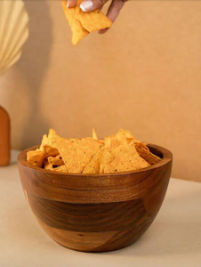 Bol en émail en bois naturel fabriqué à la main de qualité supérieure sans danger pour servir des collations et des desserts Utilisation polyvalente dans la cuisine quantité minimale de commande 10 Set - Product Image 5