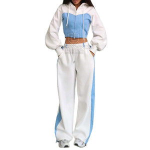 Conjunto Deportivo de Invierno para Mujer, de Alta Calidad, Estilo Casual, con Cierre, Capucha, 2 Piezas, 100% Algodón Ecológico y Transpirable - Product Image 1