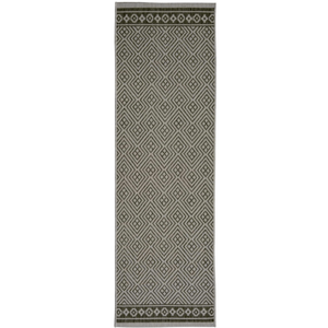 Tapis en polypropylène tissé plat imperméable pour intérieur et extérieur Netline Home County Geo Grey - Product Image 6