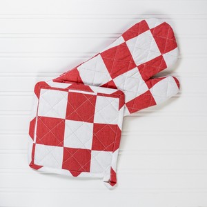 Recycled Cotton <b>Oven</b> Mitts <b>with</b> <b>Silicone</b> printed Pot Holders for Cooking Microwave Baking Home Food Protection for Restaurants - Product Image 1