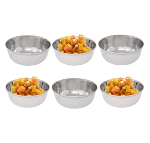 Bol à crème glacée en acier inoxydable présentation de desserts professionnels dans les buffets boulangeries et les fêtes - Product Image 1