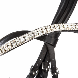 CABALLO Deluxe Crystal ceja banda brida Equitación Jumping Crystal Brida - Product Image 3
