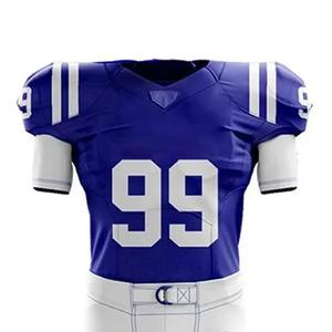 Derniers uniformes de football américain à manches courtes pour adultes, avec logo personnalisé et plusieurs designs, tissu respirant, évacuant l'humidité, séchage rapide - Product Image 3