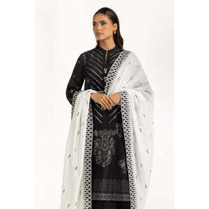 Ensemble de costume brodé en tissu lawn pour femmes IUSTKSD-1087, 3 pièces - Product Image 6