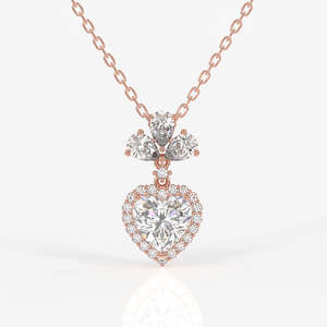 จี้เพชรทรงหัวใจเพาะเลี้ยงในห้องปฏิบัติการ ทอง 14K เครื่องประดับแฟชั่นพร้อมเสน่ห์ระดับพรีเมียม - Product Image 5