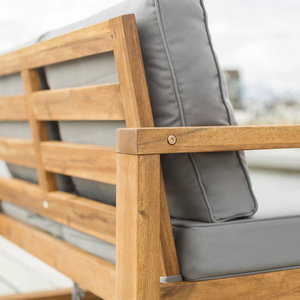 Thùng gỗ tếch rắn <span class=keywords><strong>2</strong></span>-chỗ ngồi ngoài trời loveseat kết thúc tự nhiên - Product Image 5