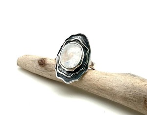 925 Sterling Silver Moonstone Gemstone Ring Jewelry Handmade Silver Boho Style Ring Jewelry For Women Wedding Gift For <b>Wife</b> - Product Image 2