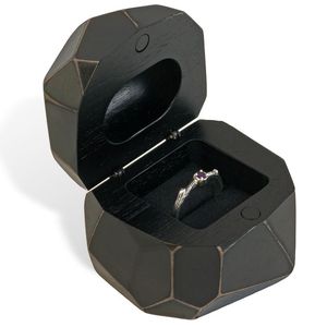 TRENDY PREMIUM <strong>LUXURY</strong> SINGLE SLOT <strong>RING</strong> <strong>BOX</strong> BLUE RESIN FOR WEDDING <strong>Engagement</strong> Proposals Unique Wholesale Jewelry - Product Image 4