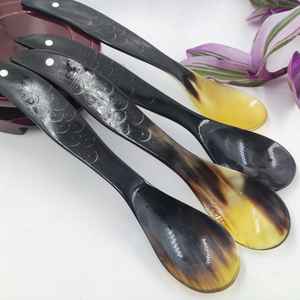 ช้อนช้อนช้อนมินิฮอร์นขนาดเล็กทำด้วยมือหรูหราทันสมัยเป็นมิตรกับสิ่งแวดล้อมอาหารปลอดภัยงานปาร์ตี้ดีไซน์สุดโปรดมีดเครื่องปรุงรสน้ำตาล - Product Image 2