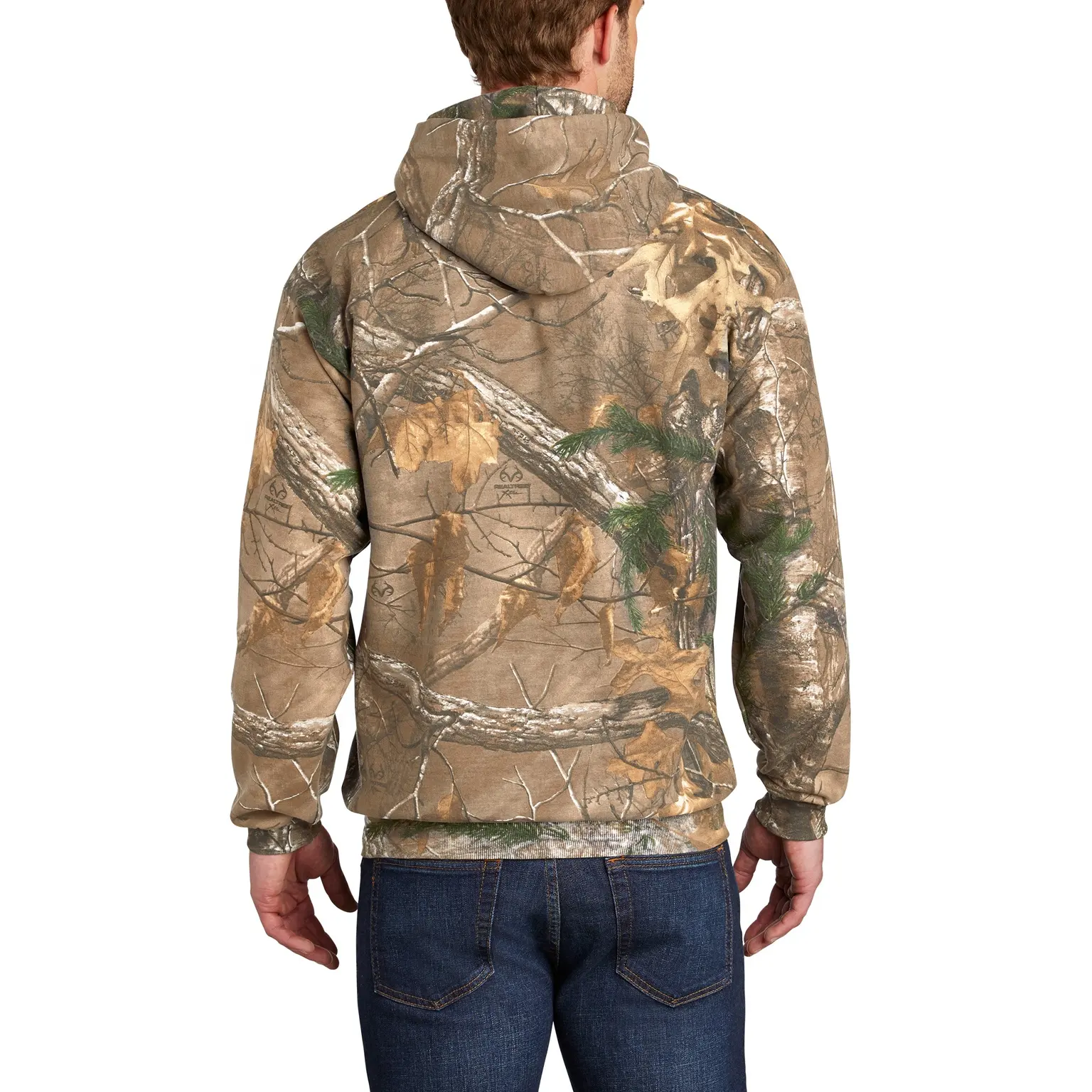 Hot Sale Custom Embroidered Oversized Men's Hoodies Real Tree Printed Camo Hunting Jungle Printed Camping Forest Men's Hoodies