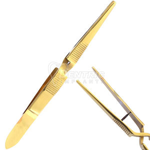 Pince de Debakey cardiovasculaire manuelle en acier inoxydable revêtue d'or de 12cm avec broche d'alignement 5.3 implants dentriques modèle DI-CVSI184 - Product Image 2