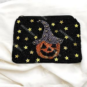 Bolsa de cuentas de vaquero de alta calidad de Color rosa y blanco, Mini monedero occidental hecho a mano, Material de lona con cierre de cremallera - Product Image 5