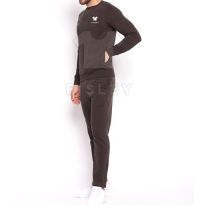 OEM Men's Long Sleeve Sweat Suit 100% Cotton High Quality Customized Solid Pattern Plus Size Lightweight Breathable Winter - Product Image 3