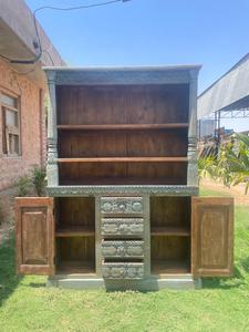 Meilleure qualité en bois massif 2-Part Almirah Modern Antique Design Home Furniture pour salle à manger chambre à coucher ferme atelier Living Hotels - Product Image 4